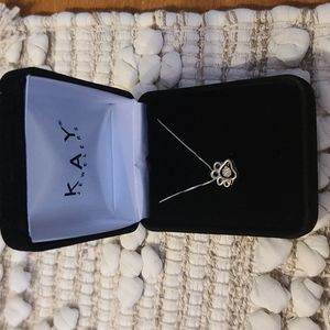 Paw Print floating diamond